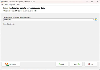 Saving the recovered data