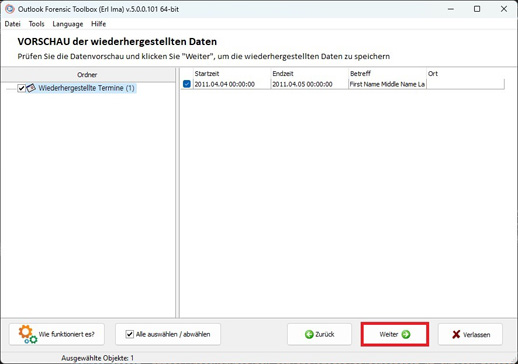 ms outlook forensisch