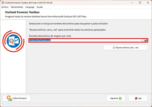 encontrar y recuperar datos ocultos de outlook