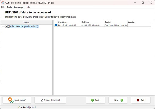 microsoft outlook forensic